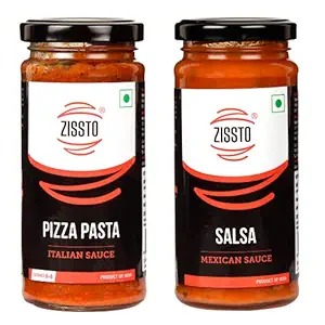 Gravy Combo of Salsa and Pizza Pasta Cooking Sauce | 250gms, Serves 4-6 People | Simmer Sauce for Easy 3 Step Cooking (Pack of 2)