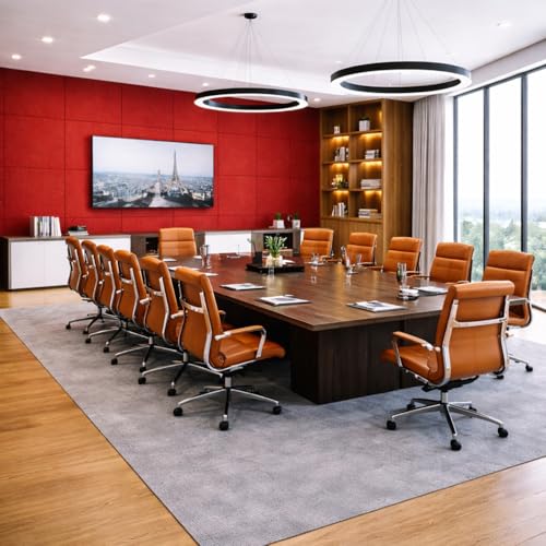 Image of MMT Acoustix Premium Felt Acoustic Panels for Offices, Bedrooms & Studios | Sustainable PET Felt Panels for Echo Reduction & Sound Absorption | 4x2 Ft, 9mm Thick | X-mas - Pack of 4