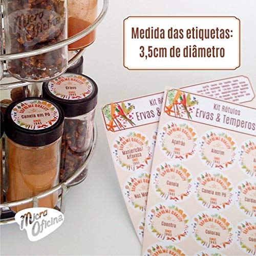 Etiqueta Adesivo Porta Tempero Condimentos Especiarias Ervas