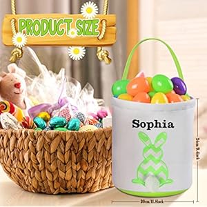 Personalized Easter Baskets for Kids, VAPCUFF Easter Basket Bags Easter Gifts Easter Bunny Basket Easter Egg Hunt Basket Easter Eggs Basket - Blue Personalized Easter Baskets for Kids VAPCUFF Easter Basket Bags Easter Gifts Easter Bunny Basket Easter Egg Hunt Basket Easter Eggs Basket Blue