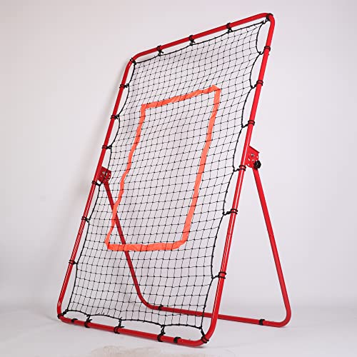 Pitch Back Baseball Rebounder Net, Softball/Baseball Bounce Back Net For Throwing And Pitching Practice, Adjustable Rebounder Net Trainer, 6 X 4 Feet #TOP3