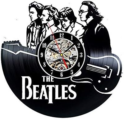 Beatle Rock Band Music Art Retro Vinyl Record Clock Vintage Wall Clock Beatle Gift Birthday Gift Idea for Fan Decorations for Party Beatle Wall Clock Large Beatle Music LP Clock