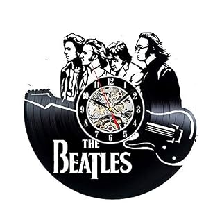 Beatle Rock Band Music Art Retro Vinyl Record Clock Vintage Wall Clock Beatle Gift Birthday Gift Idea for Fan Decorations for Party Beatle Wall Clock Large Beatle Music LP Clock - Les Beatles, Paul McCartney, John Lennon, RIngo Starr, George Harrison