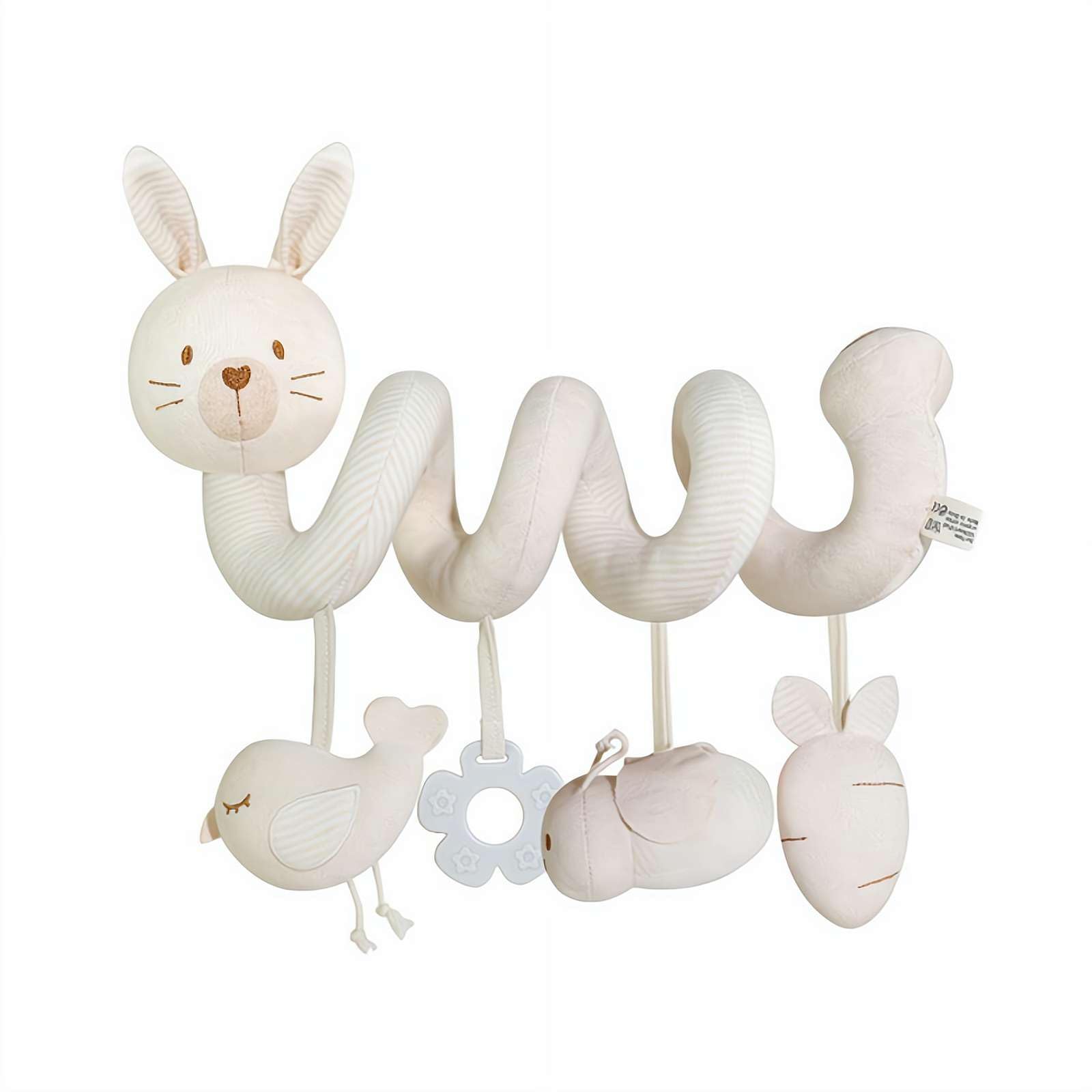 Baby Spiral Plush Toys,Stroller Toy Stretch & Spiral Toy Car Seat Toys, Stroller Arch Baby Crib Hanging Toy for 0-12 Months