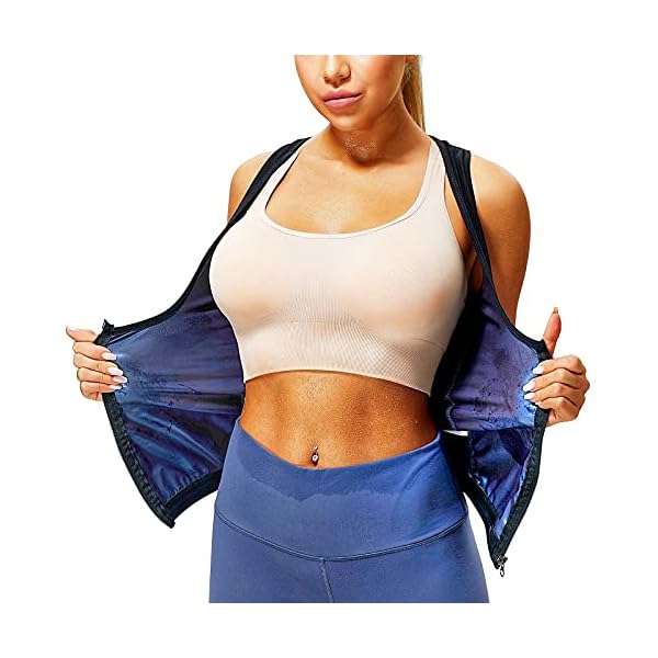 Women Waist Trainer Vest Slim Zipper Corset Neoprene Sauna Tank Top Body Shaper Cincher for Workout Training