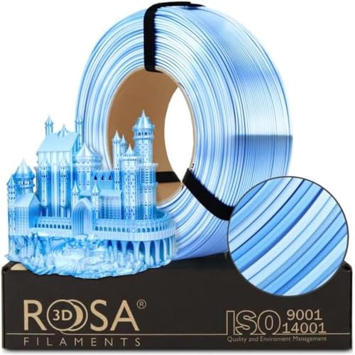 Filament ROSA 3D FILAMENTS PLA Niebieski Tęczowy Jedwabny (BLUE RAINBOW SILK)