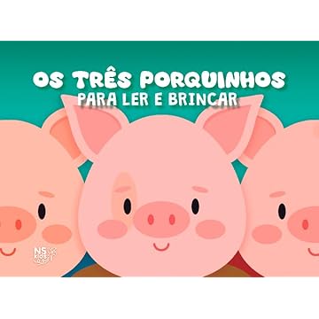 Capa do livro Os três porquinhos - para ler e brincar