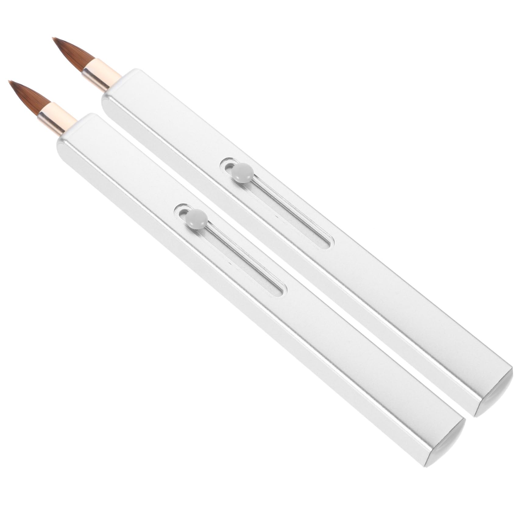 WOFASHPURET 2pcs Retractable Lip Makeup Brush Lipstick Applicator for Women Portable Lip Brush Cap Soft Gentle for Concealer and Gloss