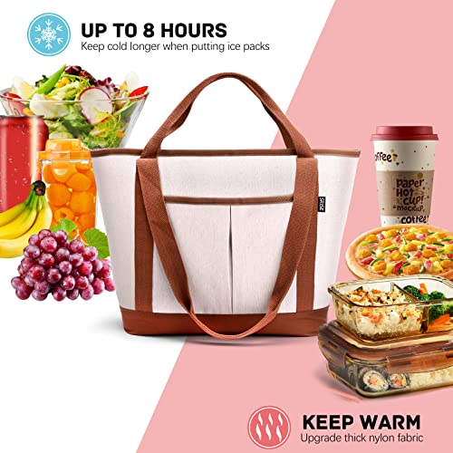 Large Insulated Cooler Bag 30 Can with Thermal Foam Leakproof Soft Cooler Bags Insulated Grocery Bag with Shoulder Strap Big Cooler Tote for Picnic, Camping, Grocery Shopping, Travel - Image 5