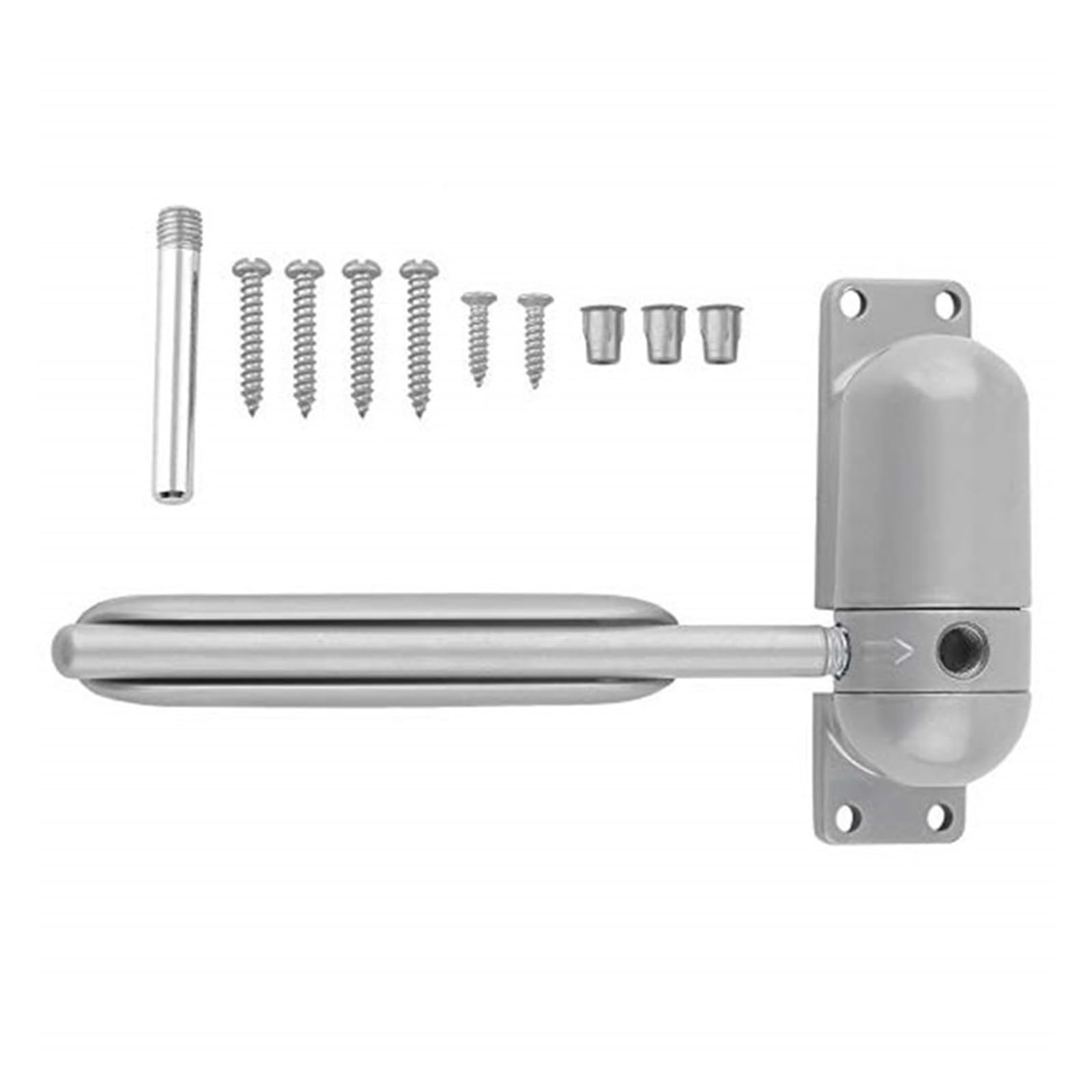 SWENEEN Gray Mini Automatic Spring Door Closer Adjustable Fire Rated Safety Door Stopper Indoor And Outdor Easy For Home Commercial Use,