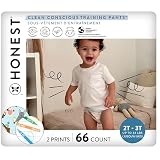 The Honest Company Clean Conscious Training Pants for Sensitive Skin, Hypoallergenic, Fragrance-Free, Let's Color See Me Rollin', Size 2T/3T (up to 34 lbs), 66 Count
