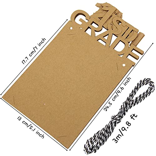 Image of Graduation Party Decorations 2026 2027 Graduation Photo Banner for Class of 2026 2027 K-12 Photo Display for High School 5th 8th Grade Party Supplies Kraft SG063GY