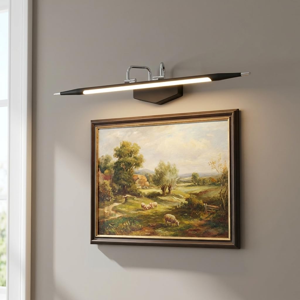 Proudome Black LED Vanity Light | Decorative Wall Lamp for Bathroom, Dressing Room, Mirror & Picture Lighting | Modern Energy-Efficient Indoor Wall Light 1