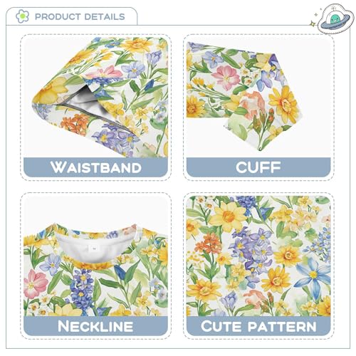 JUNZAN Summer Flowers Daffodil Sunflower White Big Girls Pullover Hoodie Long Sleeve Hoodies for Girls Camping 4T3