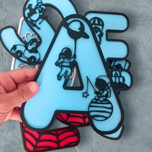 Custom Space-Themed Nursery Name Sign - Personalized Kids Room Decor - Unique Name Plaque for Baby - Perfect Gift for New Parents - Image 3