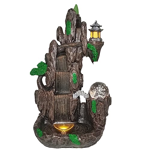 Semli Backflow Incense Holder Waterfall Incense Burner Home Decor Aromatherapy Ornament Incense Cones With Backflow Incense Cones Free (Yuanbao) #TOP6