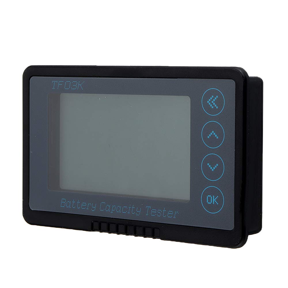 DollaTek Monitor de batería TF03K 50A, Rango de Voltaje de Alarma programable de Alto y bajo Voltaje 10V-120V con Cable Terminal y Cable blindado de 5M