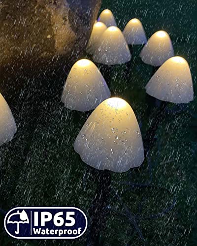 Dekofun Solar Garden Ornaments 7M 20 LED Mushroom Solar Lights - Image 4