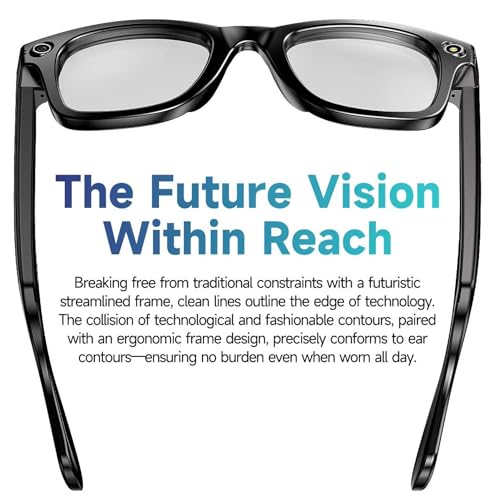 Image of AI Smart Video Glasses with 8MP HD Camera | Live Language Translation, Smart Object Recognition, Bluetooth Calls & Voice Assistant | Comes with 3 Interchangeable Lenses for All-Day Use