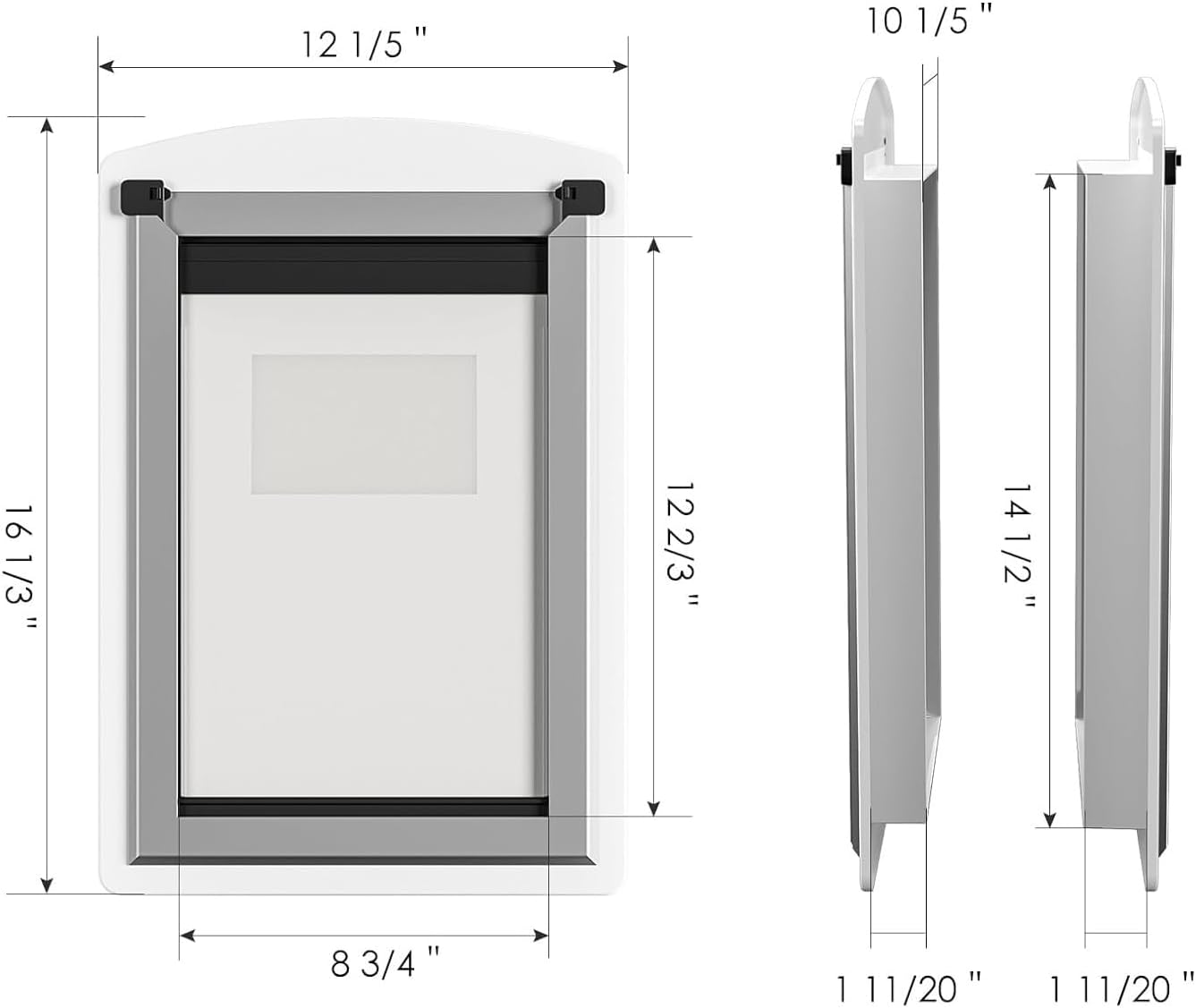 Beautiful Inner and Outer Doors, Artificial Pet Doors, Suitable for Small Indoor Pets Such As Cats and Dogs(Small)