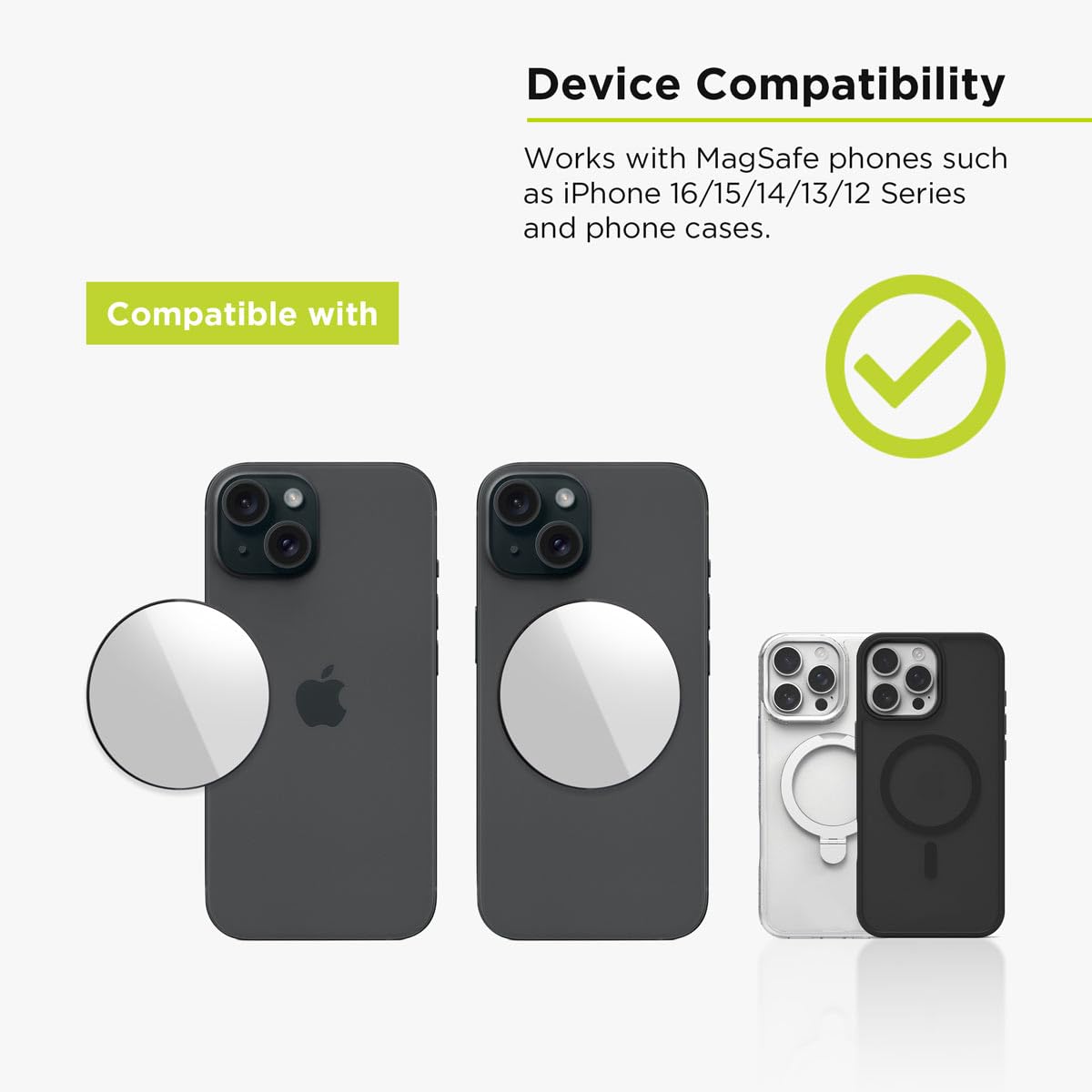 Kiorafoto Specchio magnetico per aereo selfie per iPhone 17 air 16 15 14 13 12 Pro Max Plus per custodia per telefono Mag-safe - Specchio sottile per trucco per selfie Vlogging Streaming Bianco Kiorafoto Specchio magnetico per aereo selfie per iPhone 17 air 16 15 14 13 12 Pro Max Plus per custodia per telefono Mag-safe - Specchio sottile per trucco per selfie Vlogging Streaming Bianco