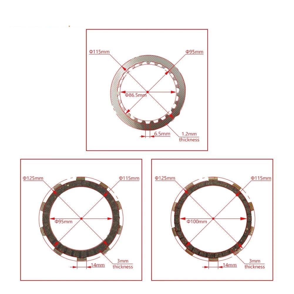 Disco Fricción Embrague Motor Para FXMOTO X7 X8