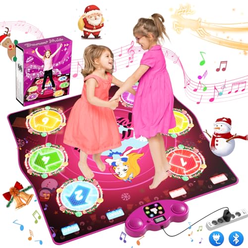 44% off - Dance Mat for Girls Kids, Gifts for Girls 3 4 5 6 7 8 9 10+ Year Old, Light Up Music Dance Pad with Bluetooth, 6 Game Modes, 3 Challenge Levels&Adjustable Volume, Toys Games Christmas Birthday Gifts