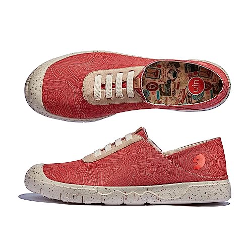 UIN Women's Fashion Sneakers Lightweight Walking Casual Slip Ons Loafers Comfortable Art Painted Travel Shoes Cadiz2