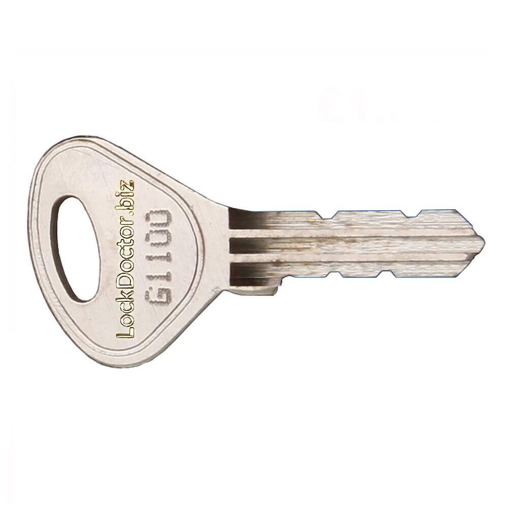 Lockdoctor.biz Silver Replacement Garran Locker Keys (Range G1001-G9999) | G Series Key | Key Number Required