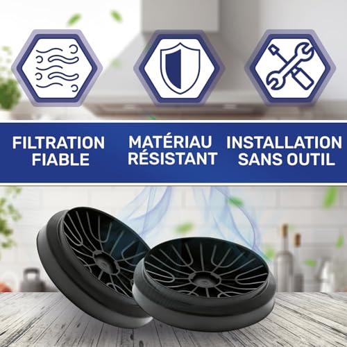 Filtre charbon hotte Ø187mm compatible Bosch Siemens Neff Constructa Balay par Monteral