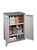 Material: resina CURVER Armario Louvre-bajo 2 baldas, Gris, 85.5x58.5x54 cm