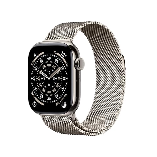Apple Watch Series 11 [GPS + Cellular 42 mm] Montre connectée avec boîtier Naturel et Bracelet Milanais Naturel. Score de Sommeil, Moniteur d’activité, Suivi de la santé, écran Toujours activé
