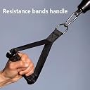 Fitcozi Gym Exercise Handles, Replacement Handle Attachments for Cable Machine Pulleys, Resistance Band and Strength Trainer, Pull Down Workout Accessories (PVC Gripped Handel Yellow) gallery image