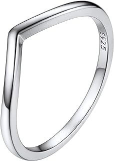 925 Sterling Silver Rings for Women, 2mm/3mm Wedding Band, Dainty Triple Rings, Cuban Link, Celtic Knot, X Cross Rings, Comfort Fit, #4-#12, Boxed