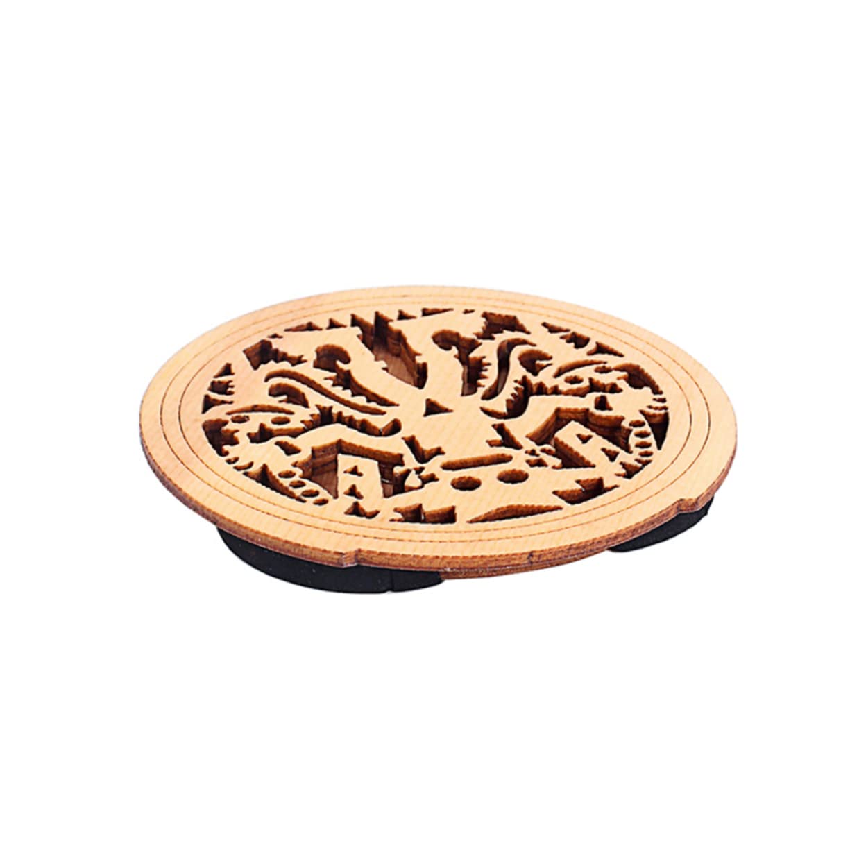 Toyvian Maple Wood Soundhole Cover Bell Acoustic Guitar Noise Reduction Hole Cover for Guitars (40/41 Inches)