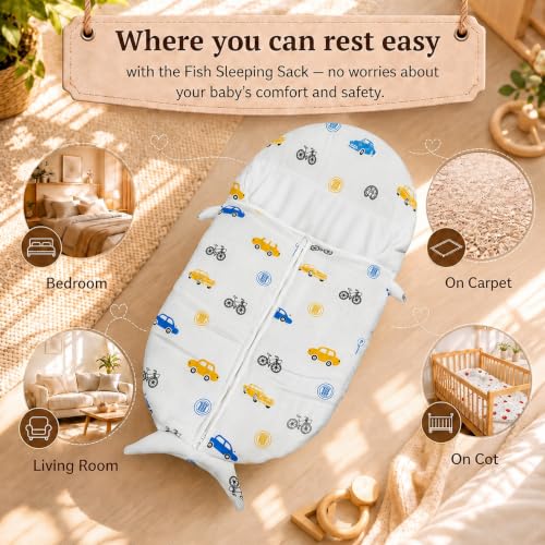 Image of StarAndDaisy Sleeping Sack for Baby | Soft Breathable Cotton, Sleep Bag with Zipper, Wearable Blanket, All-Season, For Boys & Girls