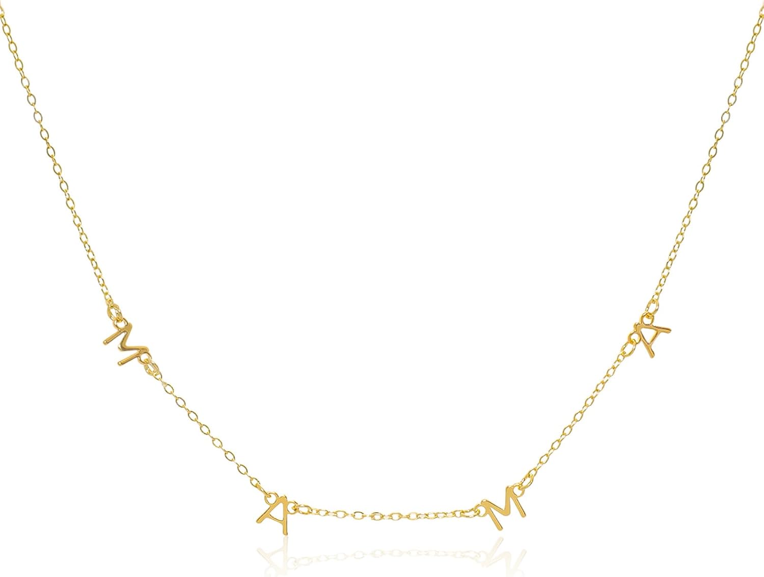 Gvhntk Mama Necklaces for Women 14K Gold Plated Dainty Mom Necklace Mother's Day Non Tarnish Jewelry Gifts for Mama New Mom First Time Mommy