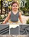 Oakgarden 4 Pack Girls' Ribbed Tank Tops V Neck Sleeveless Summer Tops Cute Slim Fit Kids Soft Athletic Basic Tees(Brown, White, Dark Gray, Black,13-14 Years)