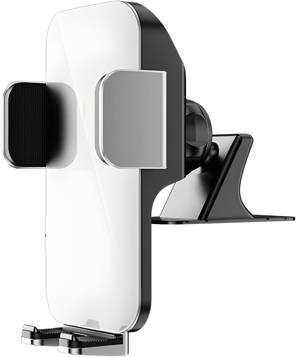 Electric Car Phone Holder with Solar Panel Charging and Shockproof Design for Large Screen Phones Quick Fee Phone Stand
