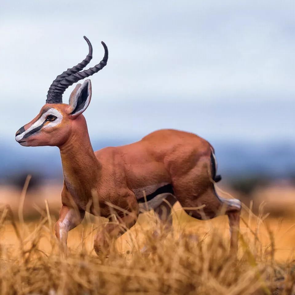 Zoo Animal Model Thomson's Gazelle Animal Figurine Collector Decor Gift
