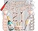 21st Birthday Party Balloons and Decoration Bundle - 43 Pieces Party Supplies and Balloons All in One Set - Rose Gold Happy Birthday Balloons, 21 Number Balloons, Air Pump