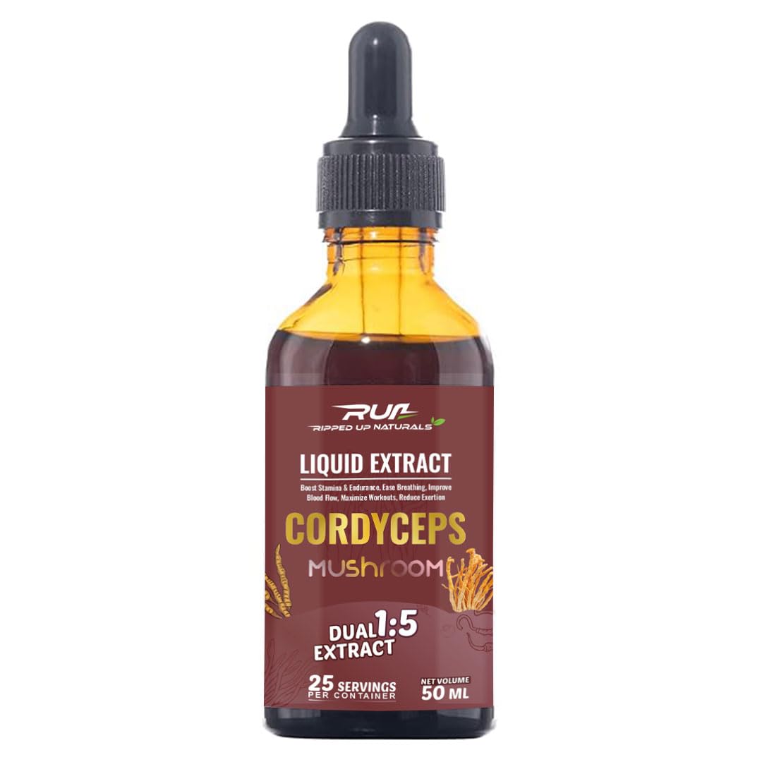 Ripped Up Nutrtion Cordyceps Mushroom Liquid Extract, Boost Stamina & Endurance, Improve Blood Flow, Maximize Workout Herbal Supplement, 50ML, 25 Servings (B0D6KSGS3T) Amazon Price History, Amazon Price Tracker