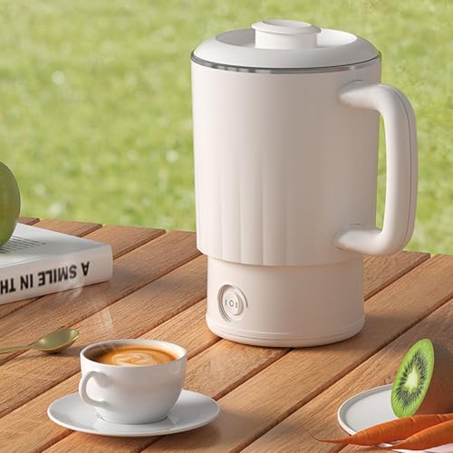 Hervidor eléctrico portátil 600ml con interior acero inoxidable miniatura 6