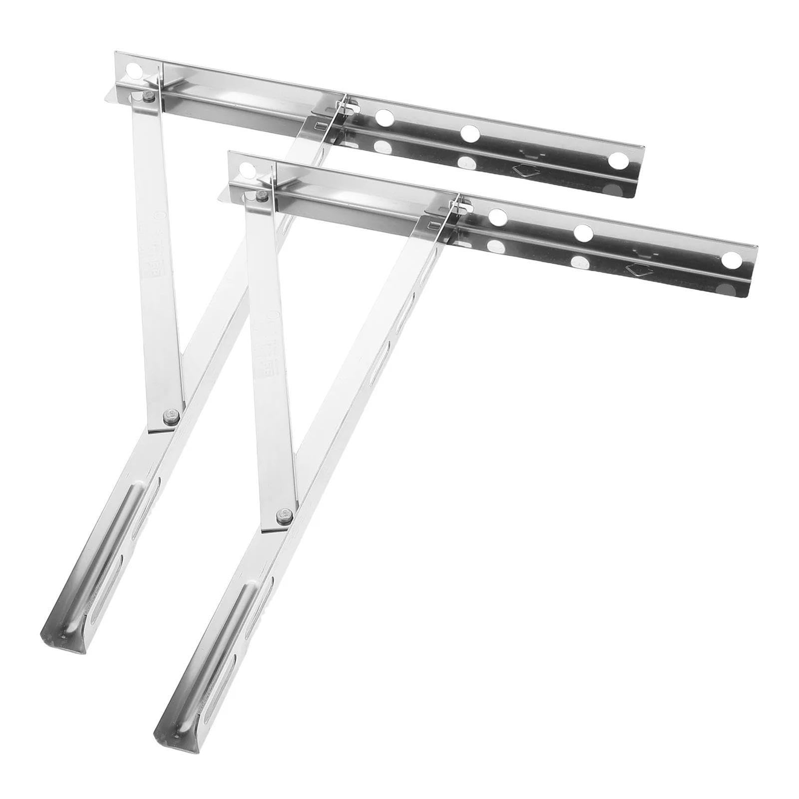 1 par de soportes de montaje for unidad exterior de aire acondicionado | Marco estable de montaje en pared de acero inoxidable for estante externo de uso doméstico