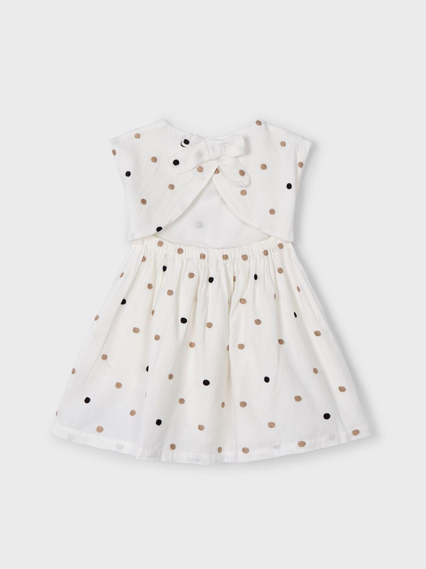 Mayoral Vestido Topos Bordados para niña Crd-Canela
