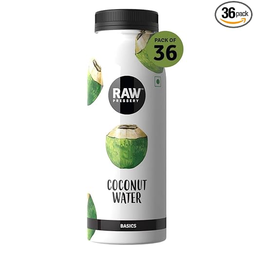 Raw Pressery Coconut Water (36 x 200ml) Natural Energizer & Immunity Booster, Thirst Quencher, No Added Sugar, Not from Concentrate