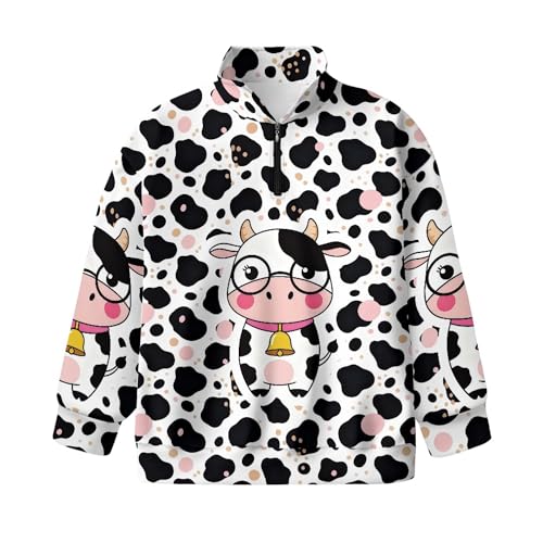 Image of AmzPrint Girls Graphic Quarter Zip Coat Long Sleeve Lightweight Oversized Athletic Running Hoodies For Kids Teen Girls