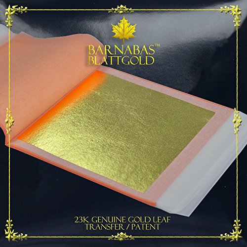 Barnabas Blattgold: 23K Gold Leaf Sheets [25 Sheets , 3.1 Inch] - Aka Gold Foil Sheets, Real Gold Leaf Sheets For Painting, Gold Leaf Sheets For Craft, Gold Leaf Foil Sheets, Gold Leaf For Art #TOP19