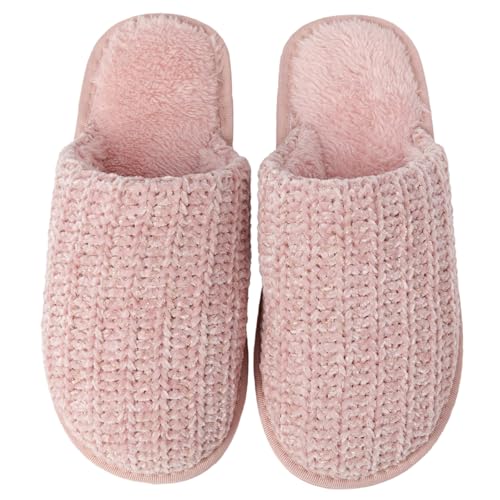 Women's Slippers Memory Foam Slippers Scuff Outdoor Indoor Warm Plush Bedroom Golden thread Couple Slipper