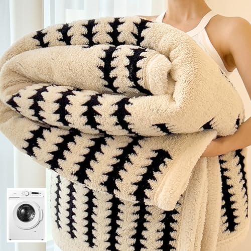 Couverture en Jacquard Géométrique pour Soirées Cocooning Lit